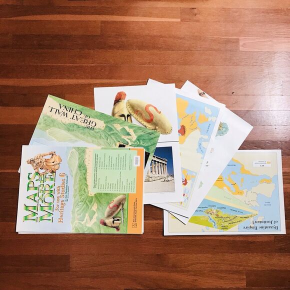 1998 2nd Edition HERITAGE STUDIES 6 Bob Jones University Maps & Timeline Visuals - Picture 6 of 10